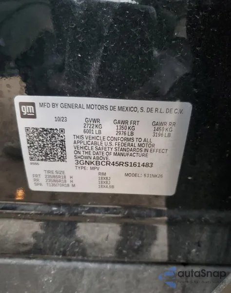 2024 Chevrolet Blazer 2Lt z USA, uszkodzony, nr VIN 3GNKBCR45RS161483